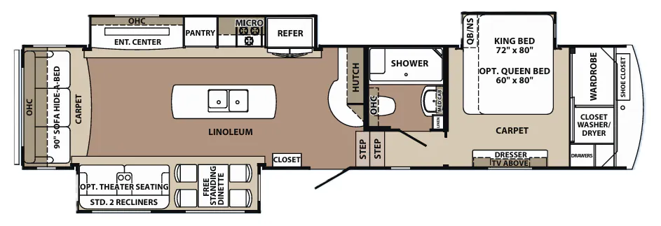 Forest River Blue Ridge 3655RS floor plan