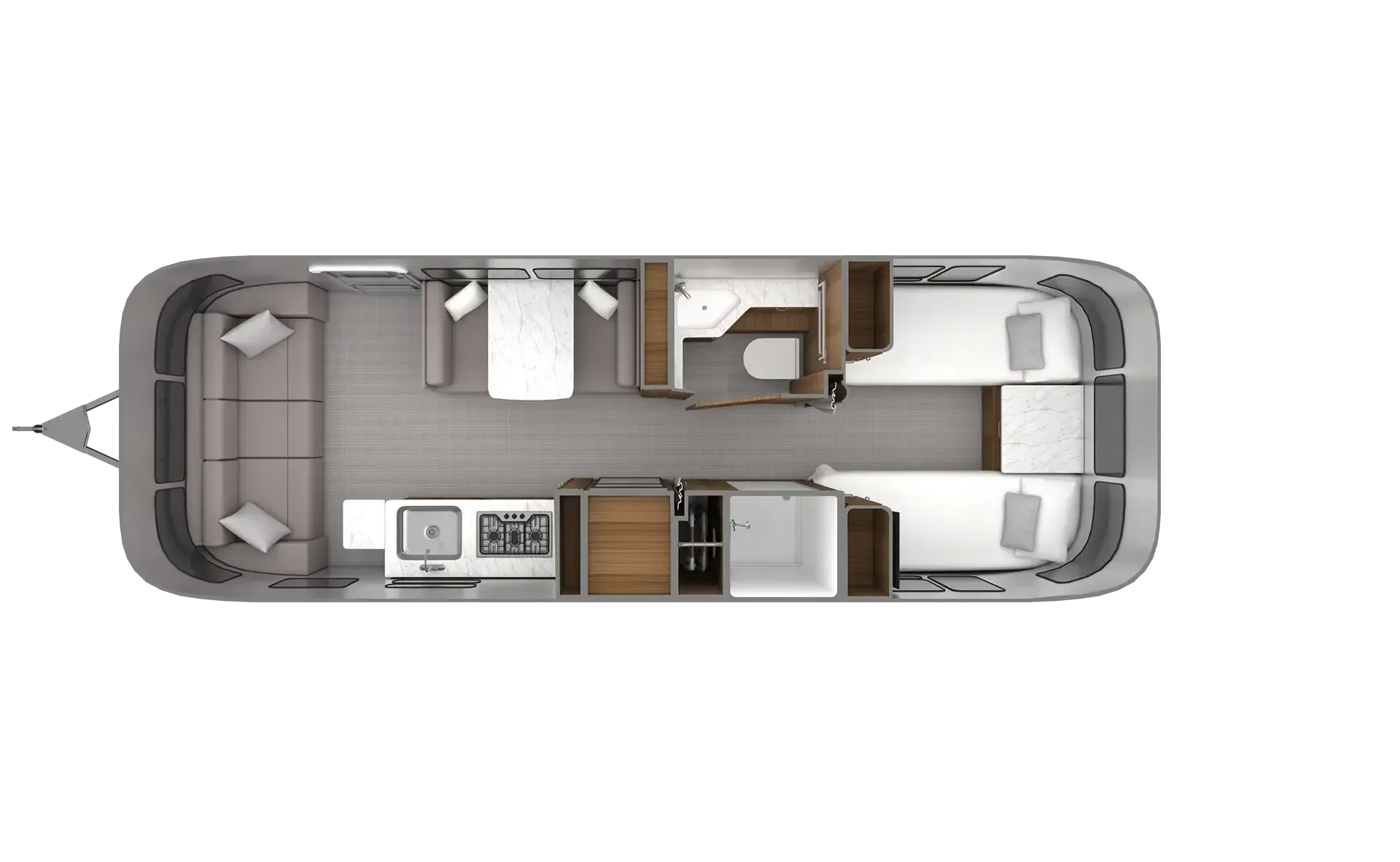 Airstream Classic 28RB floor plan