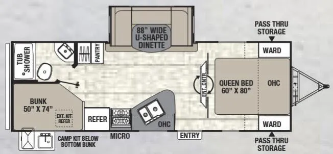 Coachmen Freedom Express Ultra Lite 257BHS floor plan