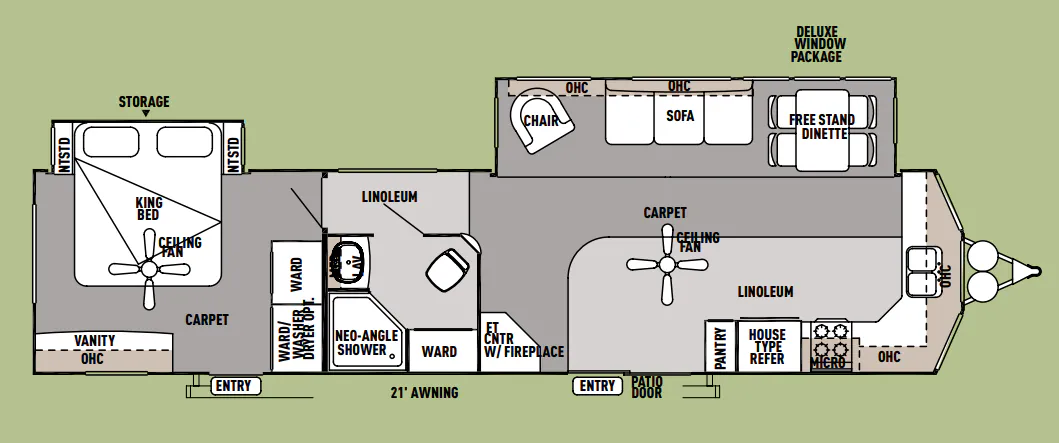 Forest River Wildwood Lodge 394FKDS floor plan