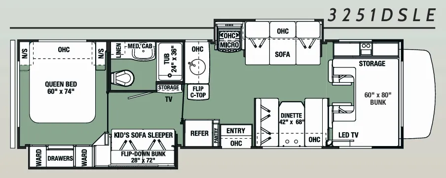 Forest River Forester LE 3251DSLE floor plan