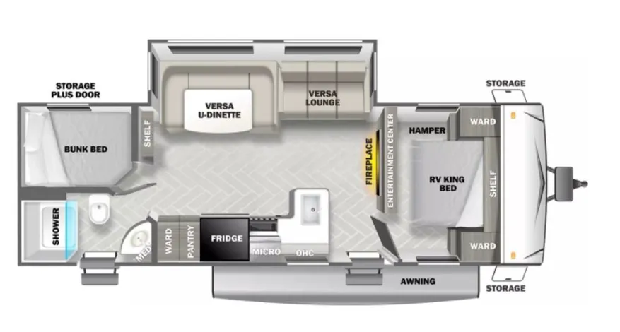 Forest River EVO T2700 floor plan