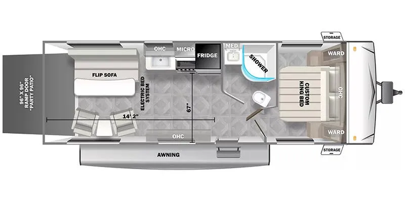 Forest River Salem Cruise Lite Northwest 251SSXL floor plan