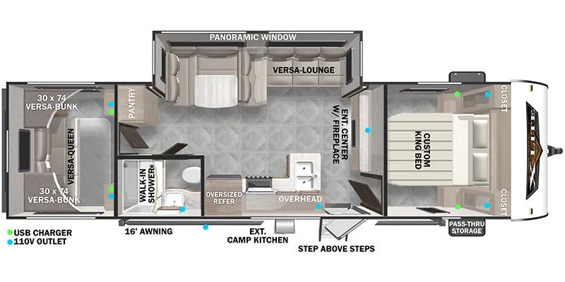 2023 Forest River Salem Cruise Lite 28VBXL - Floor plan