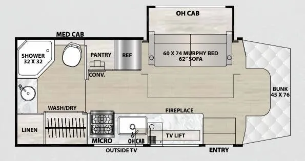 2023 Coachmen Prism Elite 24MBE - Floor plan