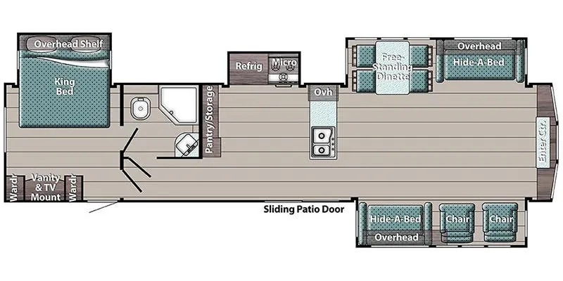 Gulf Stream Trailmaster Lodge 406FLR floor plan