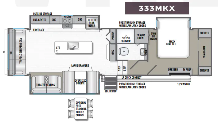 Forest River Wildcat Maxx 333MKX floor plan