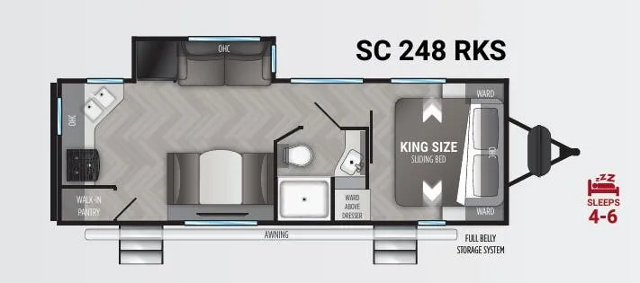 2021 Cruiser RV Shadow Cruiser 248RKS - Floor plan