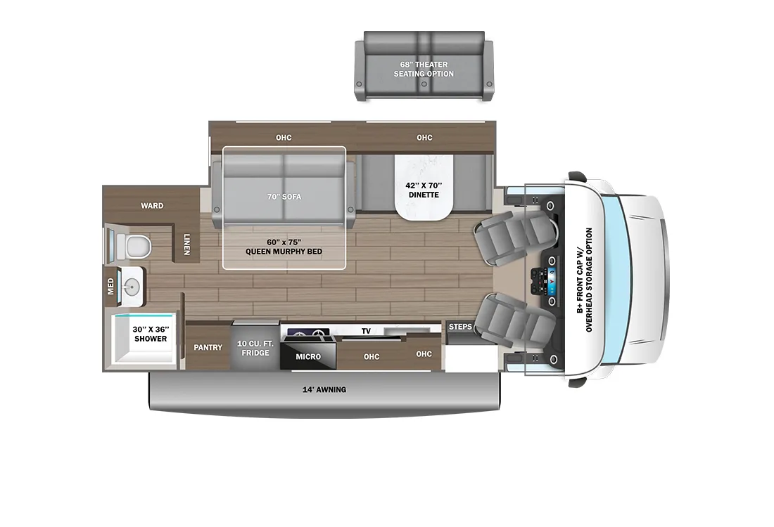 Entegra Coach Qwest 25R CANADA floor plan