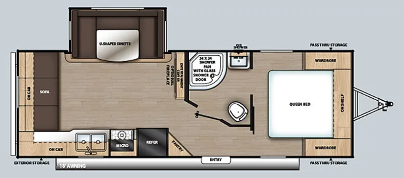 Forest River Aurora 24RLS floor plan