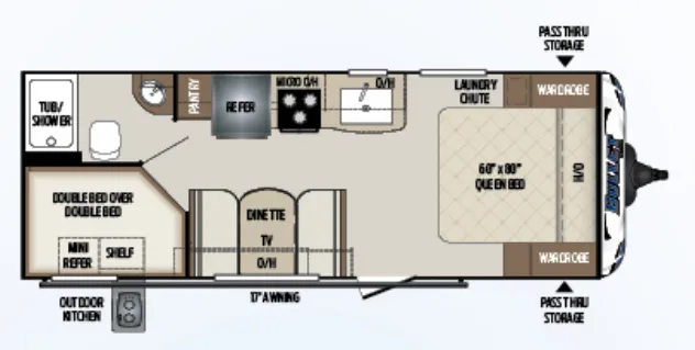 Keystone Bullet 211BHSWE floor plan