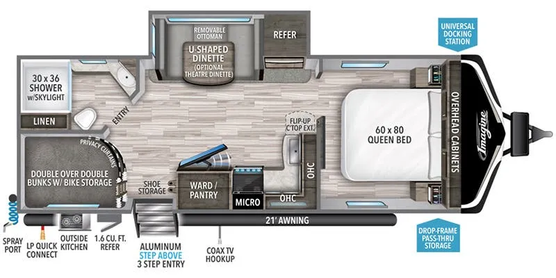 2023 Grand Design Imagine 2400BH - Floor plan
