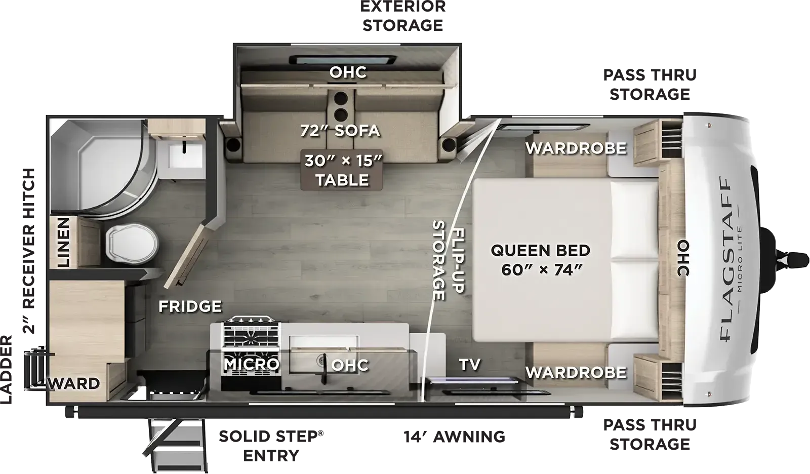 Forest River Flagstaff Micro Lite 21FBRS floor plan