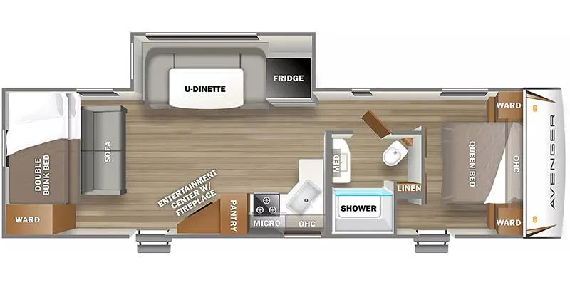 Prime Time Avenger 28BHS floor plan