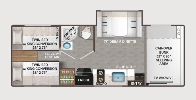 Thor Motor Coach Quantum LZ25 floor plan