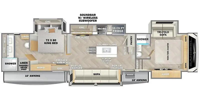 2025 Prime Time Sanibel 3982DBWB - Floor plan