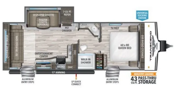 Grand Design Transcend Xplor 245RL floor plan