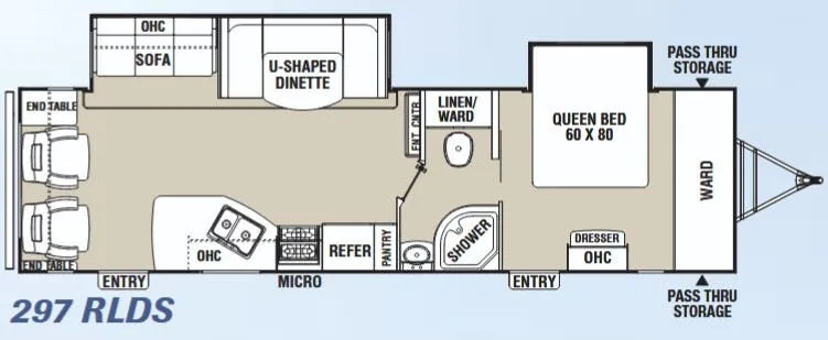 Coachmen Freedom Express Liberty Edition 297 RLDS floor plan