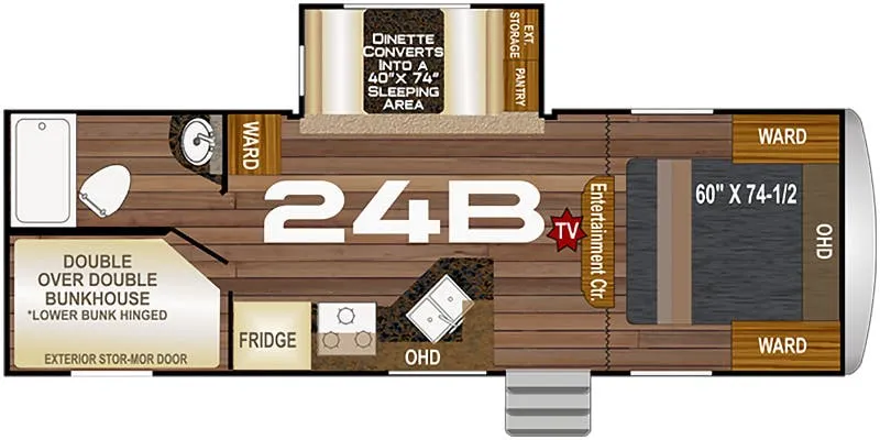 2023 Northwood Nash 24B - Floor plan