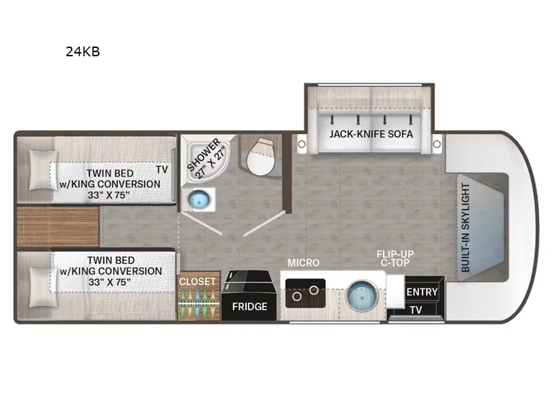 2026 Thor Motor Coach Compass 24KB floor plan