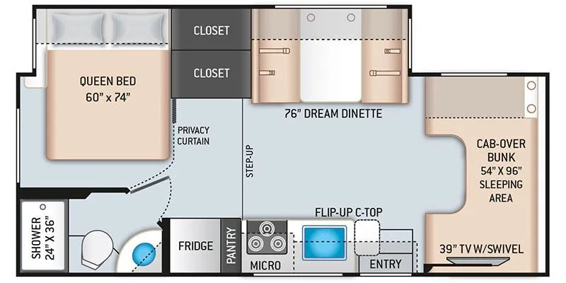 Thor Motor Coach Daybreak 24DB floor plan