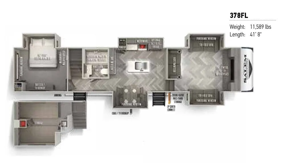 Forest River Salem Hemisphere 378FL floor plan