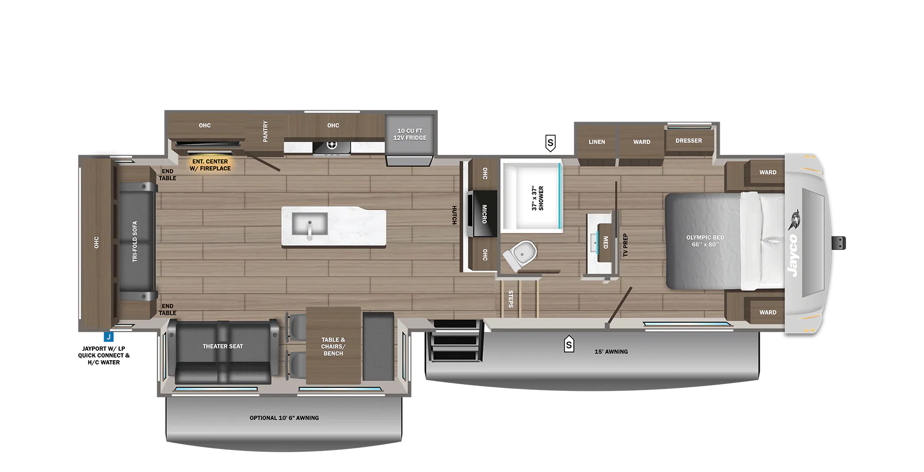 2027 Jayco Eagle 31RLT - Floor plan