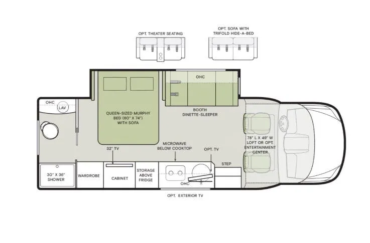 2026 Tiffin Wayfarer 25 XRW - Floor plan