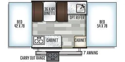 Forest River Flagstaff LTD 176LTD floor plan