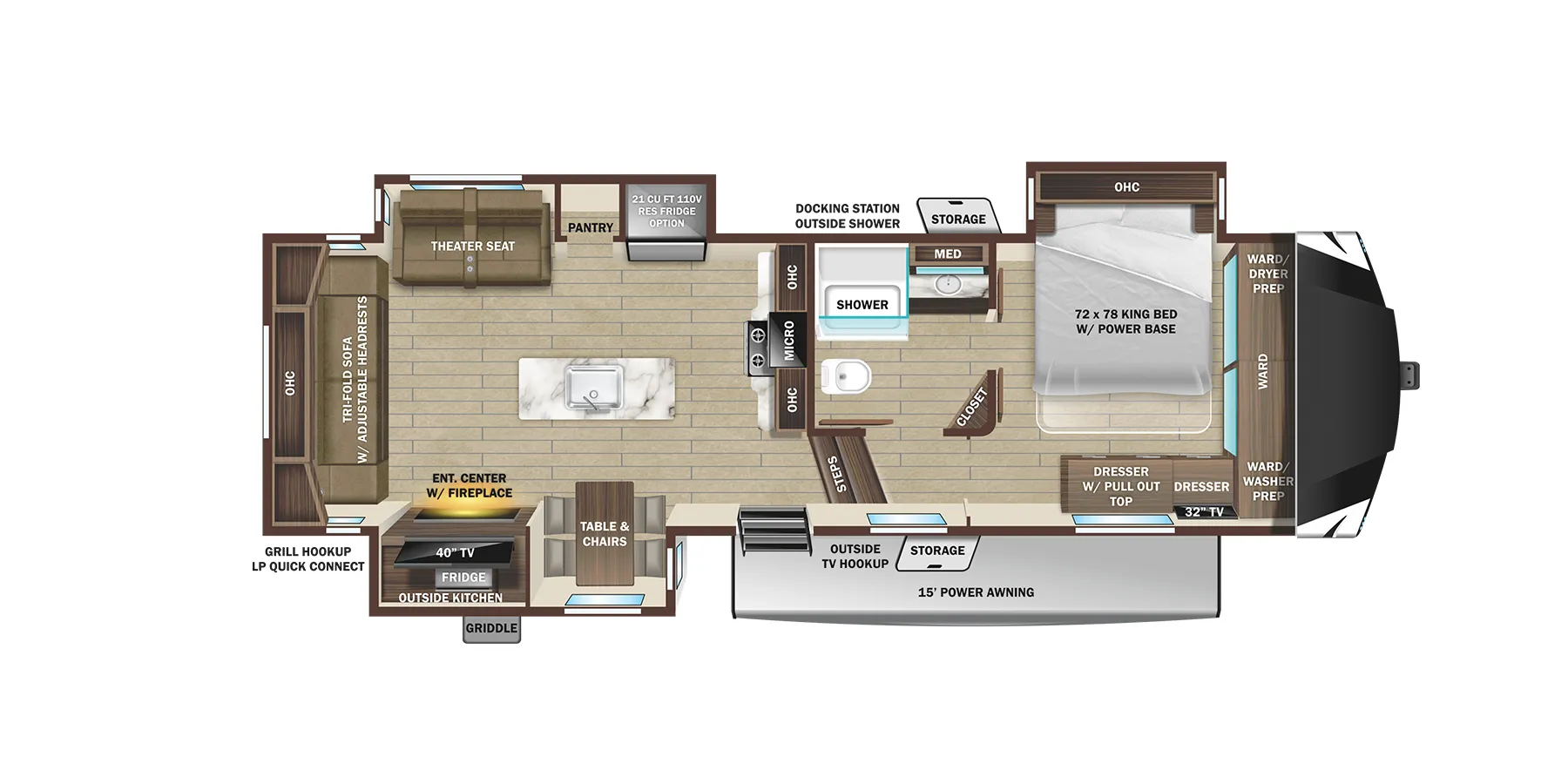 Highland Ridge Open Range 3X 287RLS floor plan
