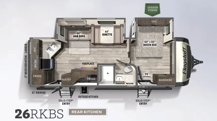 Forest River Flagstaff Super Lite 26RKBS floor plan