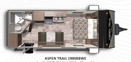 2022 Dutchmen Aspen Trail 1900RBWE - Floor plan