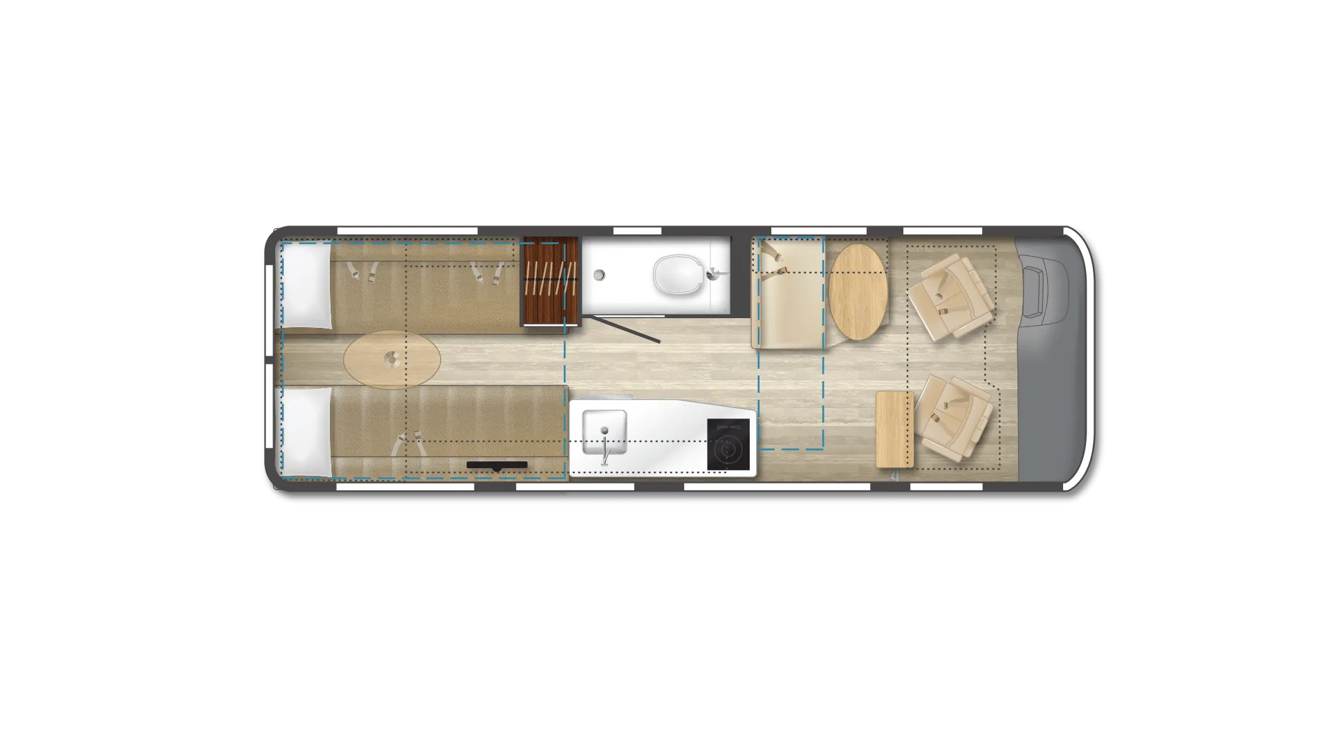 Winnebago Boldt 70BL floor plan