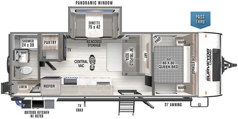 2023 Forest River Surveyor Legend 252RBLE - Floor plan