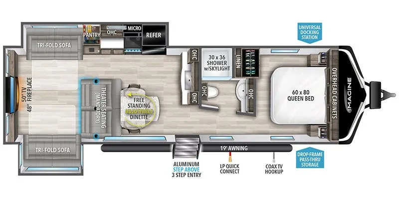2024 Grand Design Imagine 3100RD - Floor plan