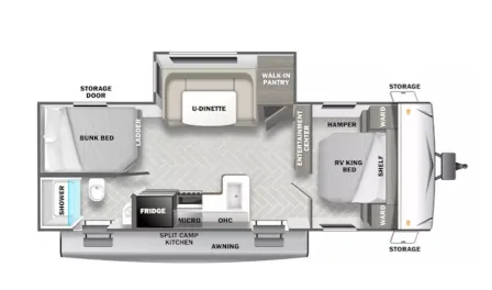 Forest River EVO Lite T2400BHL floor plan