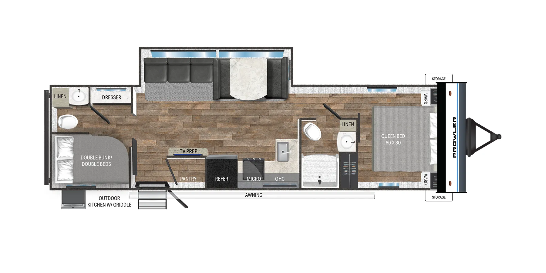 Heartland Prowler 3211BH floor plan