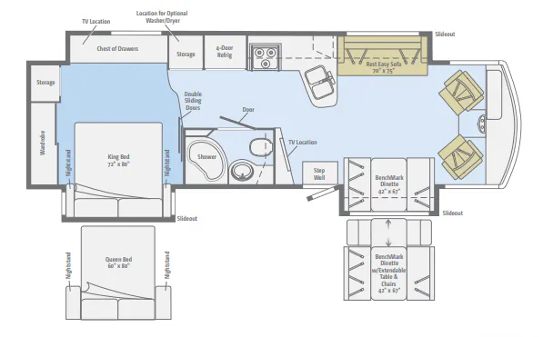 Winnebago Adventurer 35P floor plan