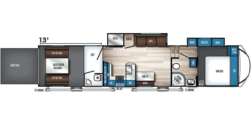 2022 Forest River Vengeance Rogue Armored 371 - Floor plan