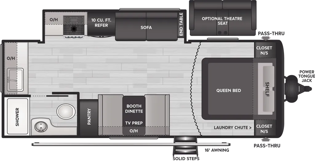2024 Keystone Hideout 22MLSWE floor plan