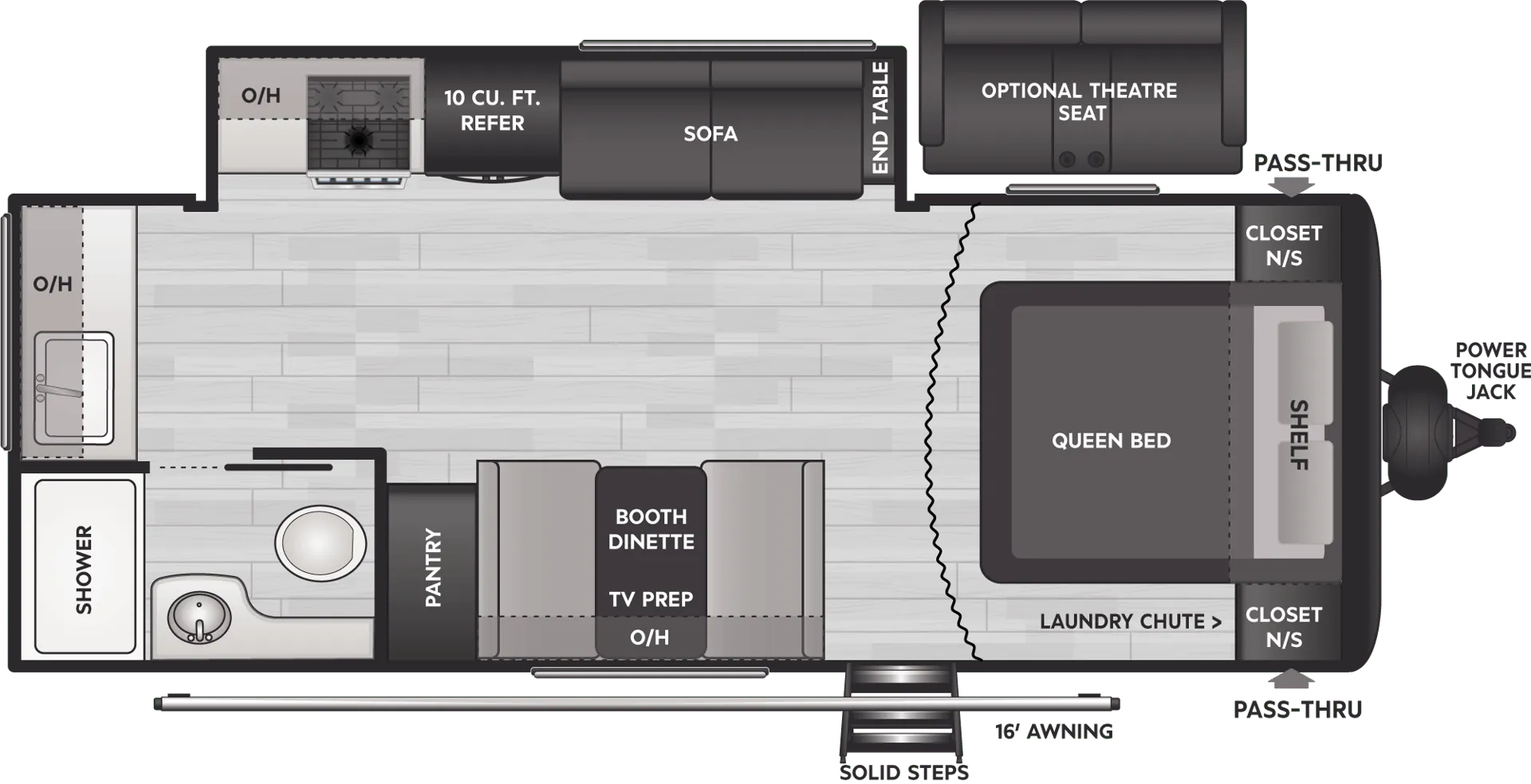 2024 Keystone Hideout 22MLSWE - Floor plan