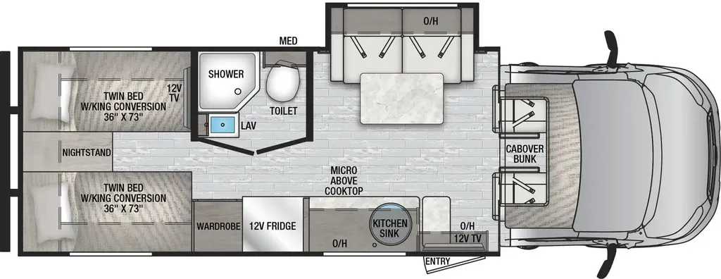 2025 East to West Alita 23TK floor plan