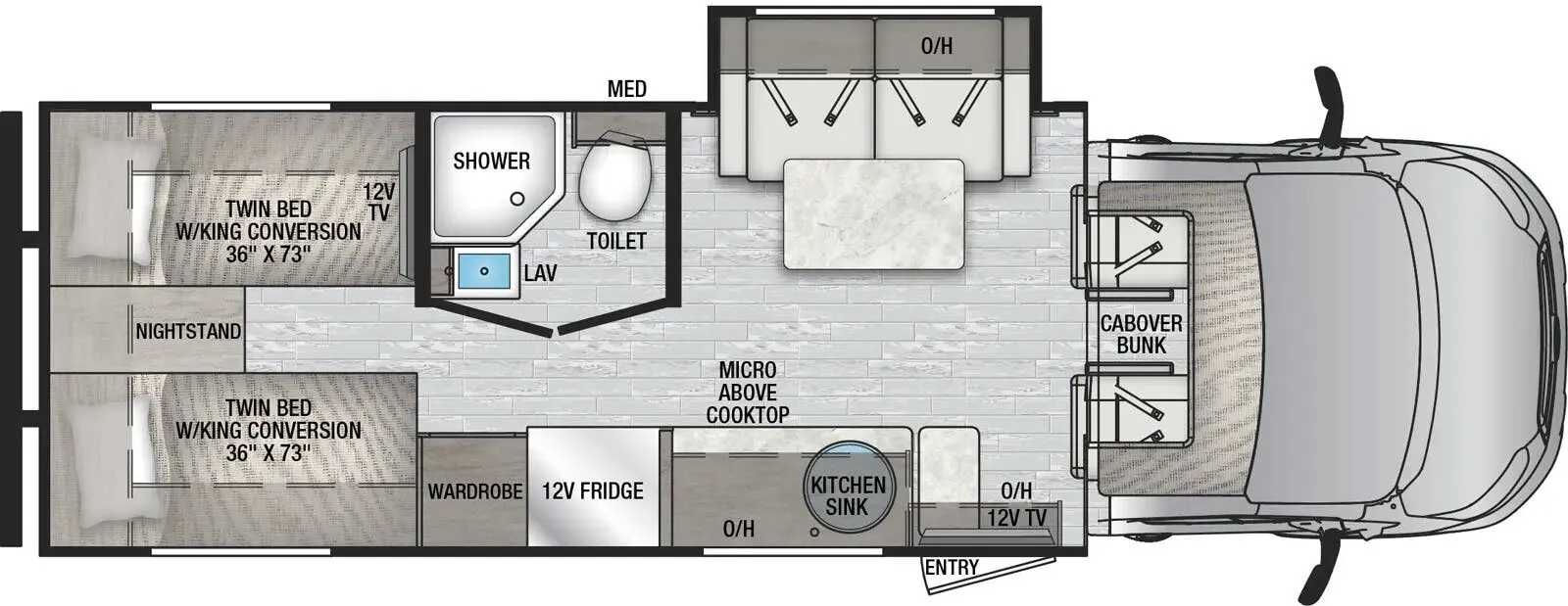 East to West Alita 23TK floor plan