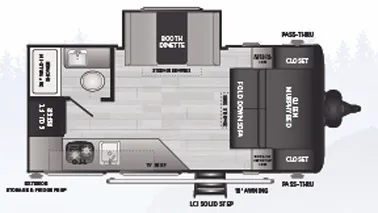 Keystone Hideout 174RK floor plan
