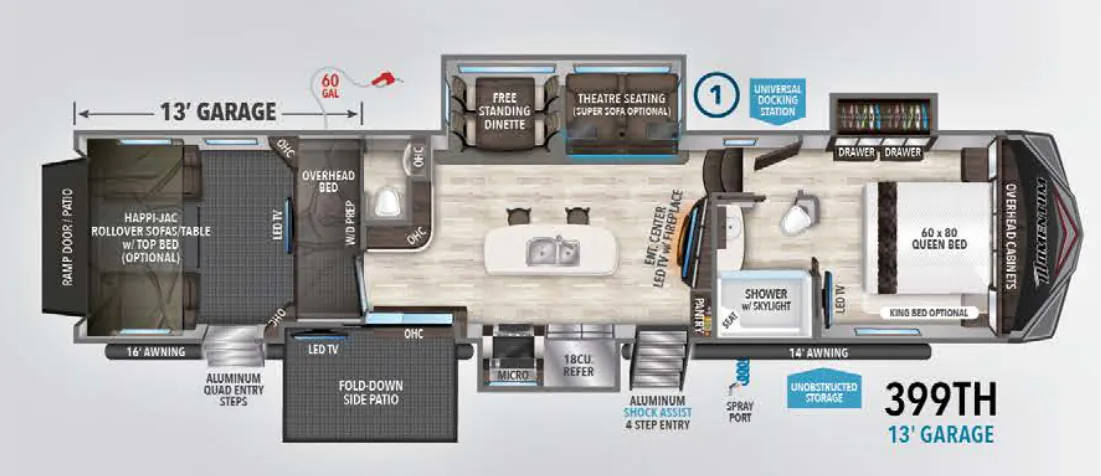 Grand Design Momentum 399TH floor plan
