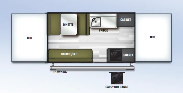Forest River Flagstaff LTD 228LTD floor plan