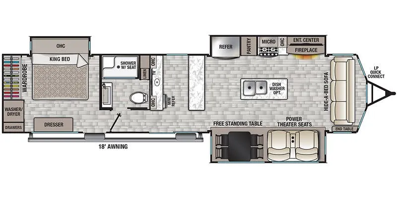 Forest River Cedar Creek Cottage 40CBAR floor plan