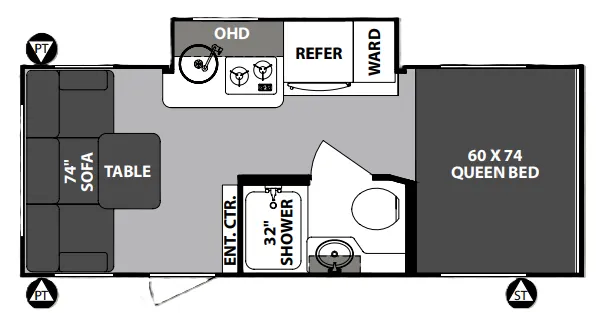 Forest River R-Pod RP-189 floor plan