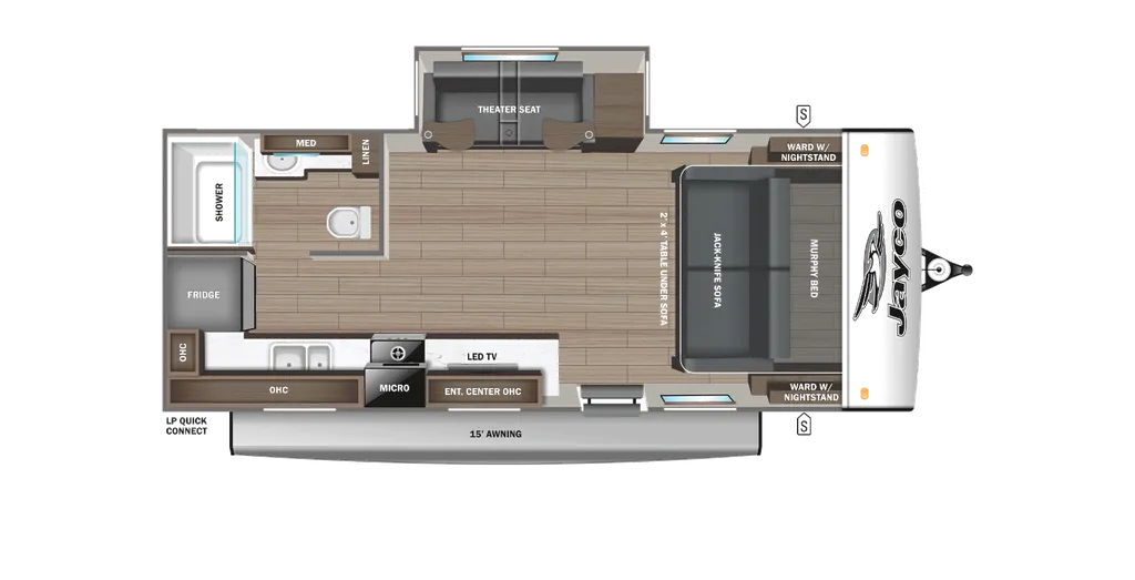 2026 Jayco Jay Feather 19MRK floor plan