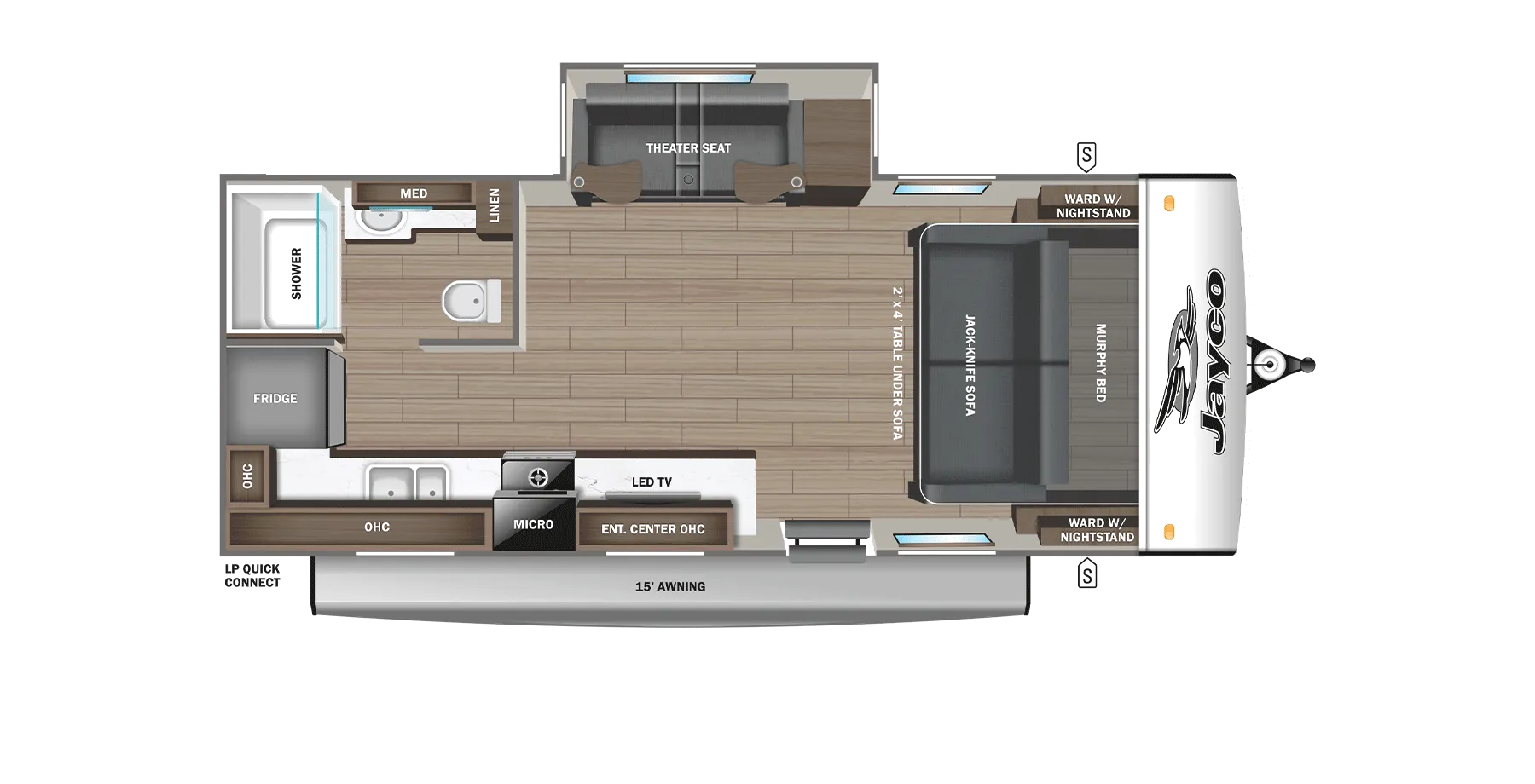 2026 Jayco Jay Feather 19MRK - Floor plan